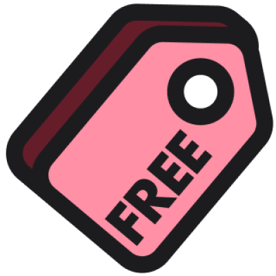 an illustrated 'free-tag' icon