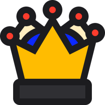 an illustrated crown 'icon'